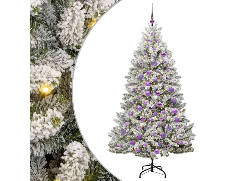  Sapin de noël - arbre de noël artificiel 180 cm 300 led blanc chaud  - Conforama A