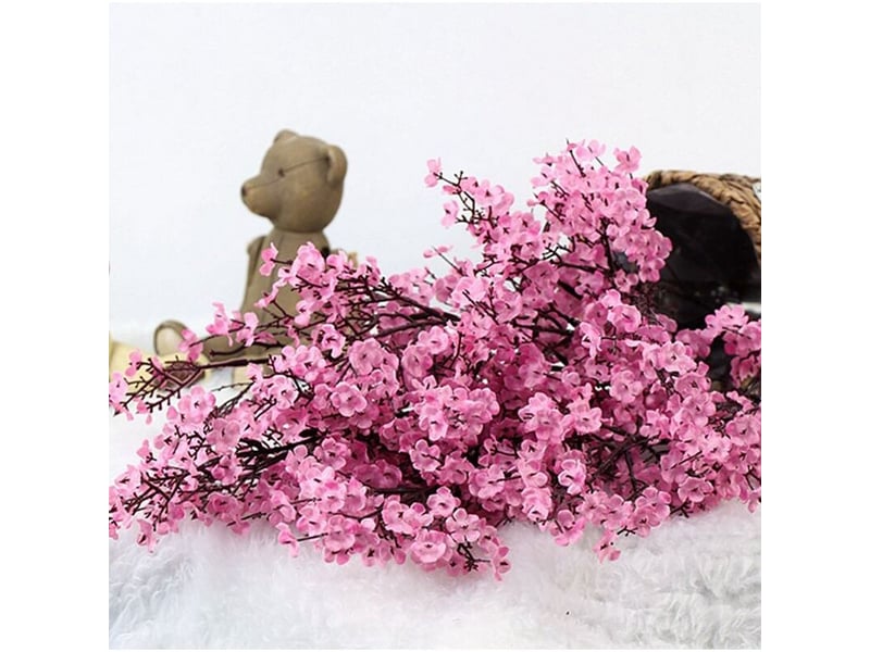  Fleurs artificielles respirantes en tissu, 6 bouquets de plantes en soie artificielles européennes, décoration de mariage et de fête, bouquets décoratifs, fleurs pressées, bricolage de jardin ()-aquaf  - Conforama C
