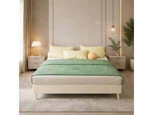Lit 2 places 140x200 cm ELVMI   coloris beige
