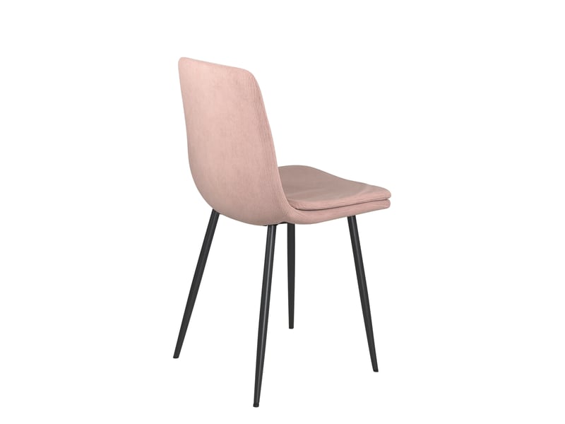  Lot de 4 chaises design yam en tissu rayé rose 748-YAM-ROSE - Conforama W