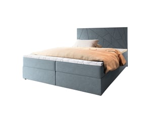 Lit avec rangement 180x200 cm <strong>MASSENO</strong> <strong></strong> coloris bleu