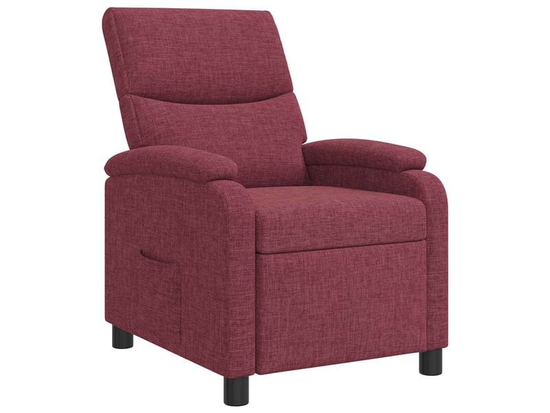  Vidaxl fauteuil inclinable bordeaux tissu  - Conforama D