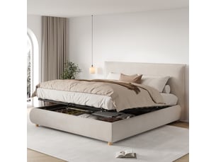 Lit coffre 180x200 cm <strong></strong>  <strong>Qualité haut de gamme</strong> coloris blanc