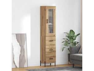 Buffet - haut armoire chêne artisanal 34,5 x 34 x 180 cm