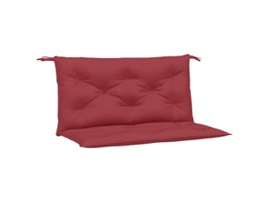 Lot de 2 coussins de banc de jardin, coussins d'assise rouge bordeaux tissu oxford cf58693