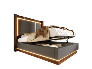 Lit avec rangement 90x200 cm coloris bicolore
