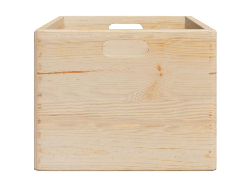  Boîte de rangement, coffre de rangement avec poignées 40x30x23 cm bois de pin massif  - Conforama E