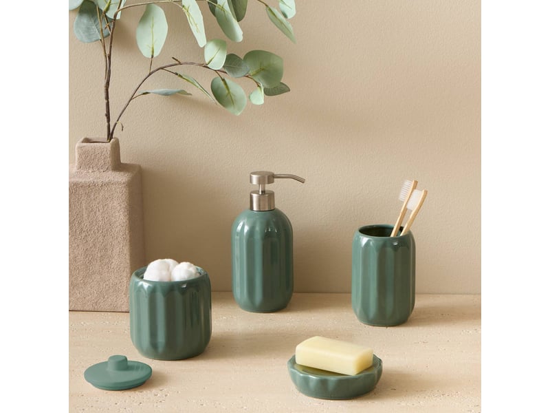  Porte-savon colorama en céramique d.11cm vert céladon COLORAMA - Conforama B