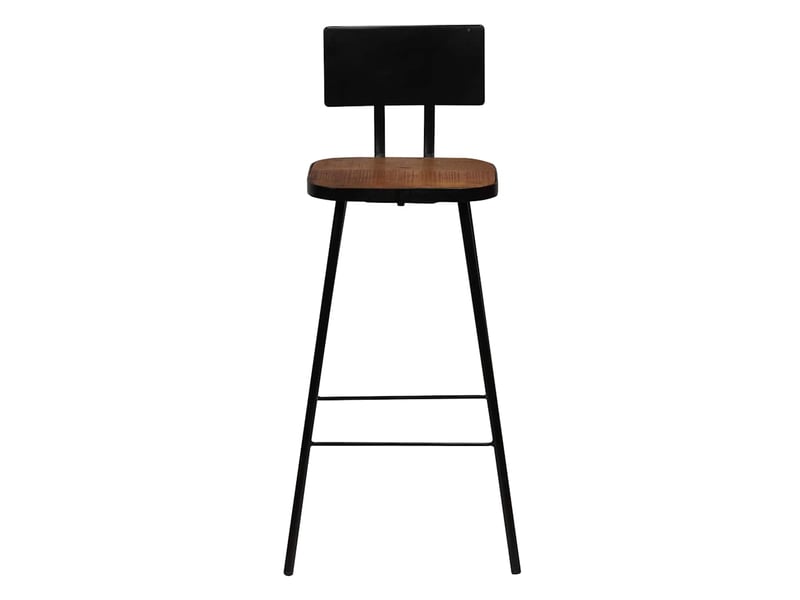  Lot de 2 tabouret de bar, chaise de bar bois massif de récupération shl24879  - Conforama C