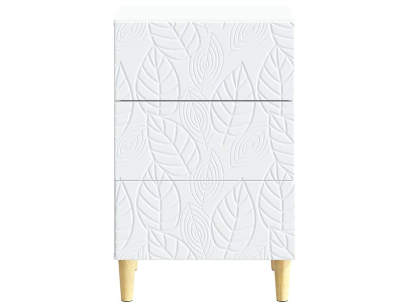  Table de chevet - cabinet de chevet - table de nuit blanc 43 x 39,5 x 66,5 cm bois d'ingénierie  - Conforama C