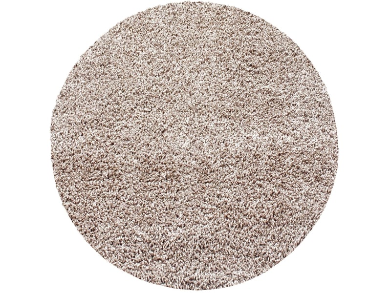 Shaggy - tapis uni rond - beige 080 x 080 cm LIFE80801500BEIGE - Conforama A