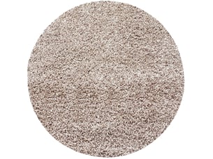 Shaggy - tapis uni rond - beige 080 x 080 cm