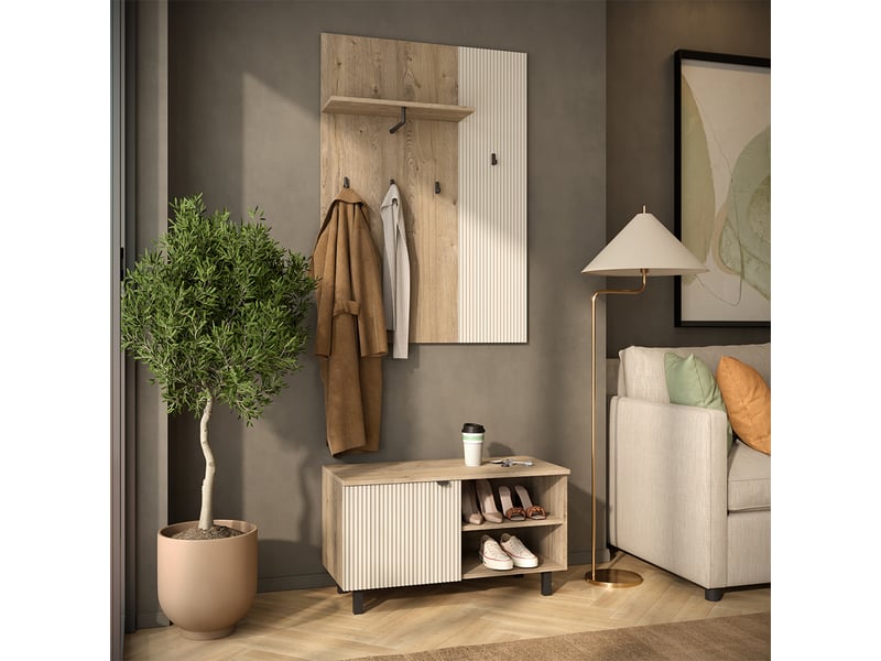  Vicco vestiaire, chênecachemire, ensemble de 2 pièces  - Conforama C