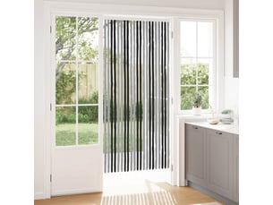 Rideau anti-insectes, moustiquaire en chenille gris et noir 90 x 200 cm cf43464