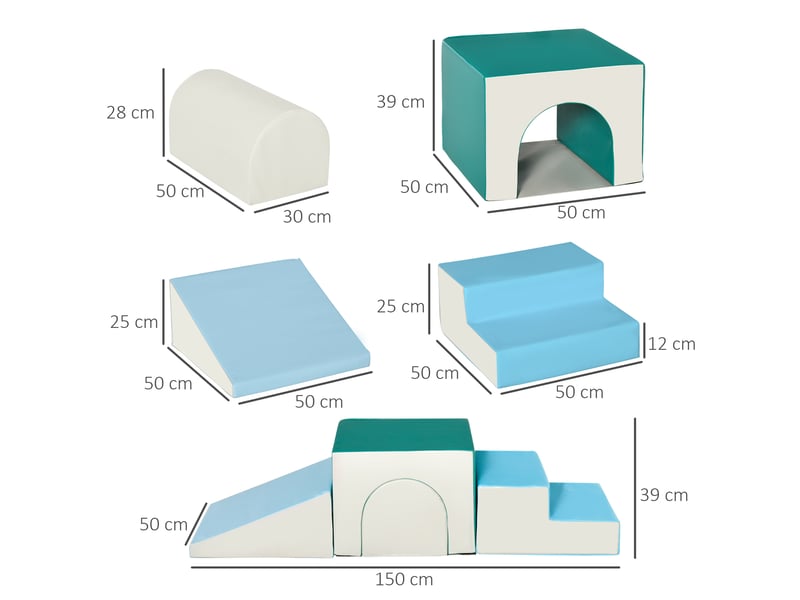 4pcs module motricité bébé parcours motricité bébé en mousse epe pour enfants d'âge préscolaire, multicolore - Conforama C