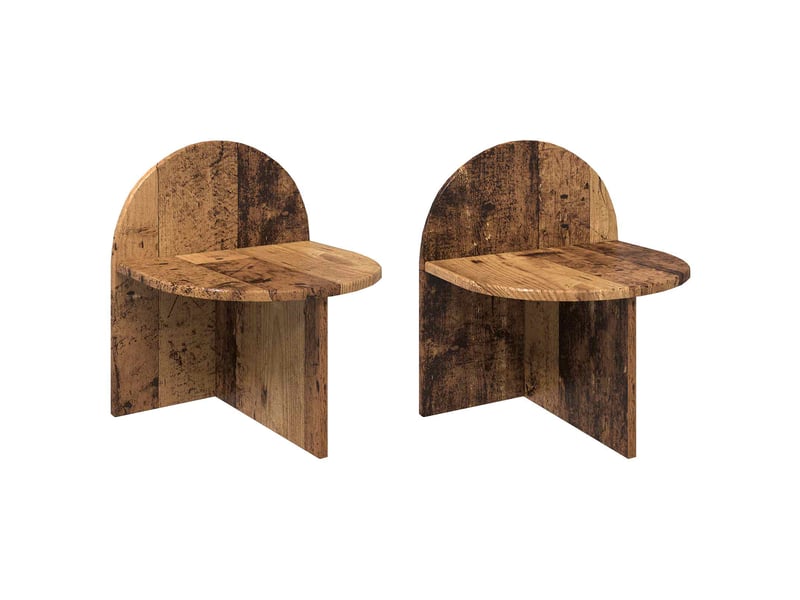  Table de chevet - cabinet de chevet - table de nuit 2 pc bois ancien 40 x 35,5 x 45,5 cm  - Conforama A