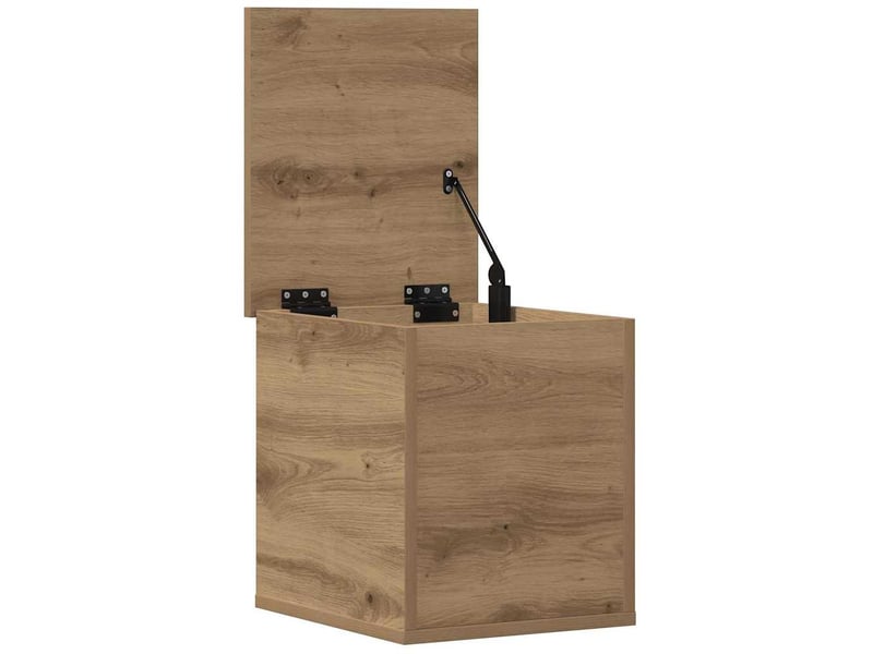 Boîte de rangement, coffre de rangement chêne artisanal 30x35x35 cm - Conforama E