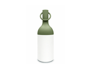 Petite lampe nomade en plastique vert olive-elo