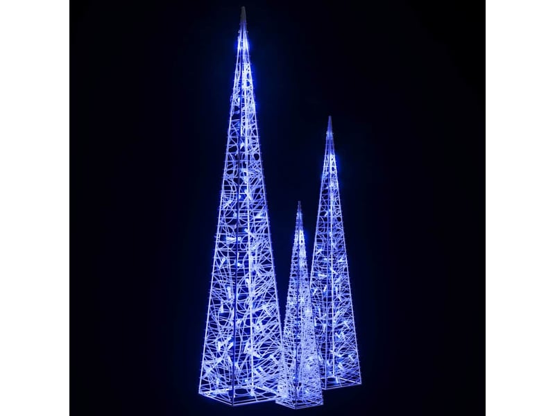 Jeu de cônes lumineux à led acrylique bleu 6090120 cm cf62207 - Conforama D