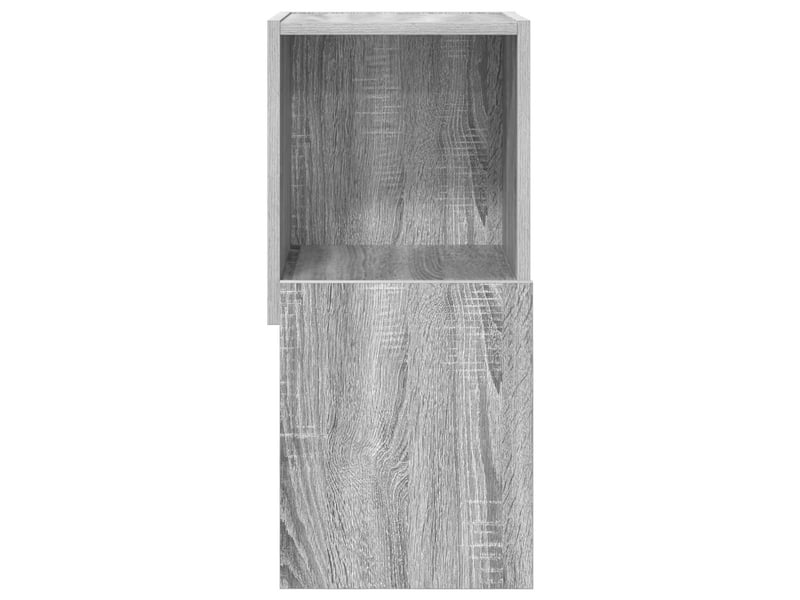  Meuble d'angle, meuble de rangement salon 30,5x30x65cm bois d'ingénierie gris sonoma  - Conforama E