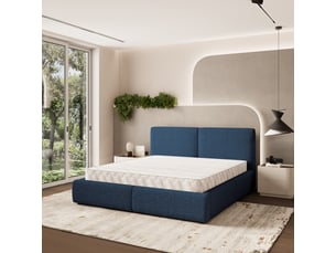 Lit coffre 180x200 cm MASSENO coloris bleu