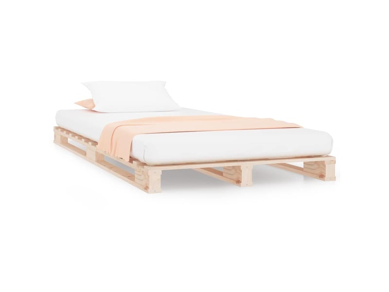  Lit simple- lit adulte -  lit de palette 100x200 cm bois de pin massif  - Conforama A