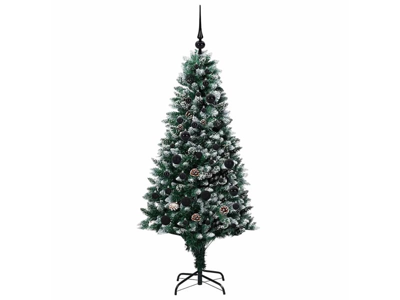 Sapin de noël artificiel, arbre de noël vert 150 cm pvc, acier et plastique shl3639 - Conforama D