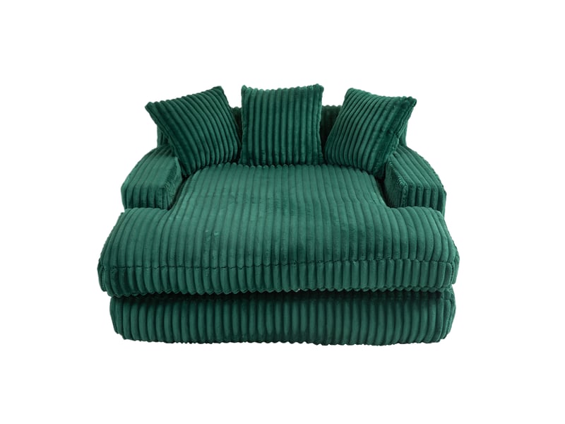  Canapé-lit convertible 90x190 cm avec 3 coussins, transformable en fauteuil relax pour salon ou bureau  - Conforama A