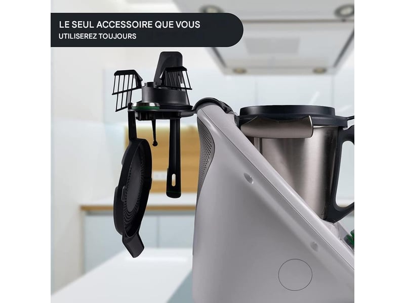  Lot de 2 organiseurs d'ustensiles de cuisine avec espace pour 5 accessoires pour tm5 et tm6, noir  - Conforama C