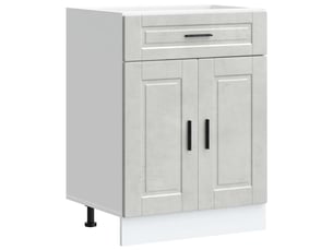 Meuble de rangement, armoire de cuisine porto gris béton bois d'ingénierie shl3050