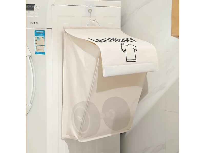 Panier à linge mural, organiseur de salle de bain pliable, panier à linge à large ouverture, organiseur de rangement pour vêtements  - Conforama A