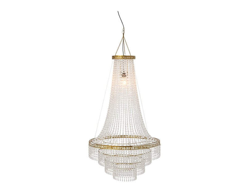  Abat-jour suspension pampilles jilan 135cm transparent  - Conforama B
