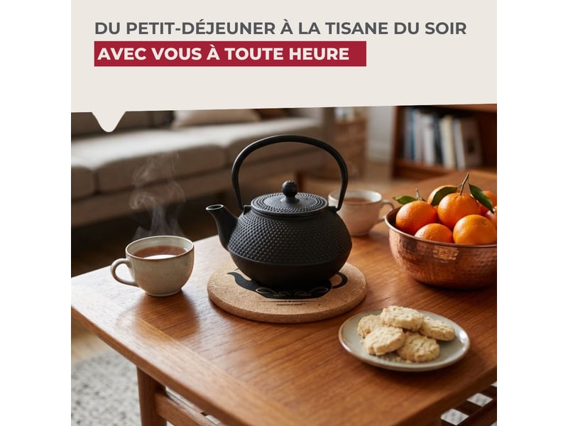  Dessous de plat pour théière en liège fackelmann 30994 - Conforama E