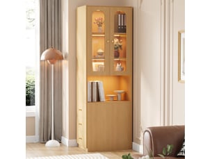 Bibliotheque coloris  bois clair  <strong>VIVRYN</strong> <strong></strong> - 40 cm x 200 cm