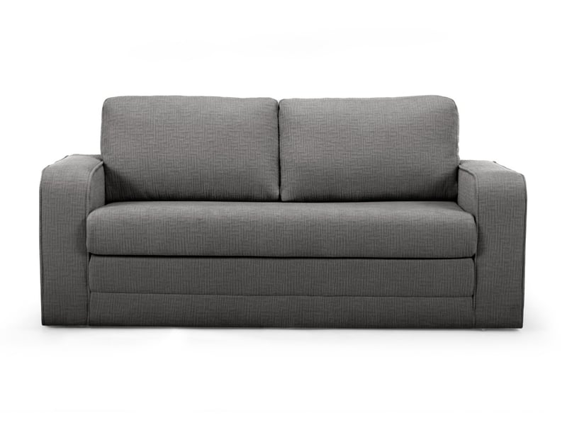 Bobochic canapé droit convertible déplimousse come tissu texturé gris foncé COME - Conforama C
