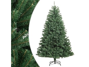 Sapin de noël - arbre de noël artificiel à charnières avec support vert 240 cm