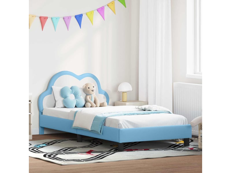  Cadre de lit pour enfants - lit jeune avec tête de lit bleu 80 x 200 cm pu  - Conforama B