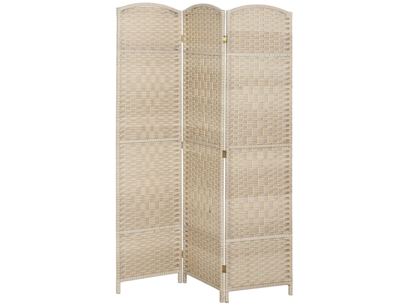  Paravent intérieur en bois 3 panneaux séparateur de pièce pliable pour salon chambre chêne 135 x 180 cm  - Conforama B