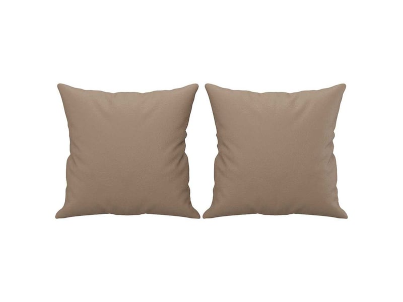  Lot de 2 coussins décoratifs cappuccino 40x40 cm similicuir cf60859  - Conforama A