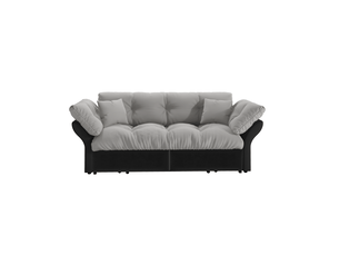 Canapé droit convertible ULEVR  2 places Velours gris