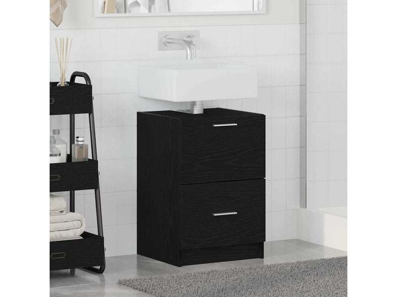 Cabinet de salle de bain, armoire salle de bain chêne noir 40 x 37 x 59 cm cf65330 - Conforama D