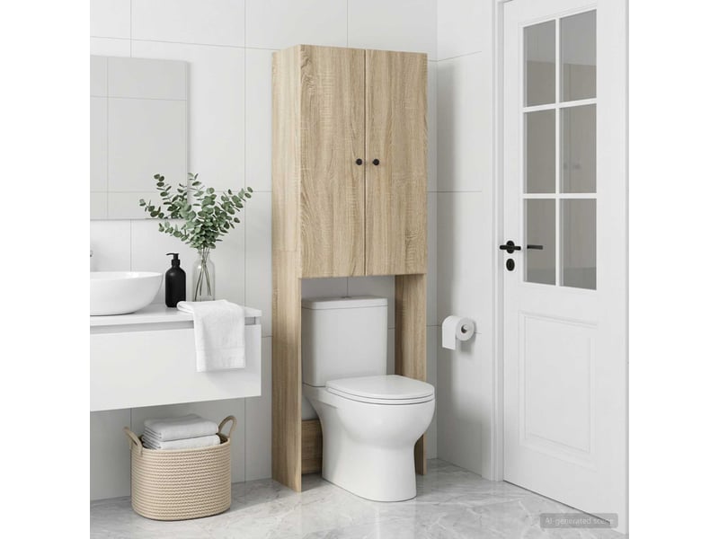 Armoire de toilette, meuble de toilette breda chêne sonoma 66x25.5x190 cm - Conforama C
