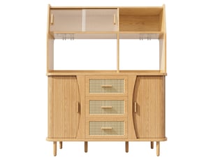 Buffet 2 porte(s)  3 tiroir(s)   - 140 cm coloris naturel 