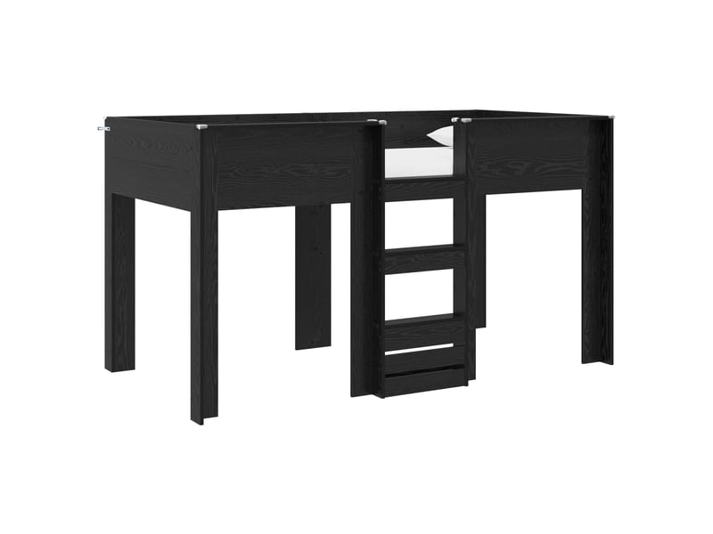  Lit superposé pour enfants - lit jeune chêne noir 100 x 200 cm  - Conforama A