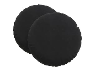 Lot de 2 coussins de siège, coussins décoratifs velours noir ø60 x 21 cm cf59910