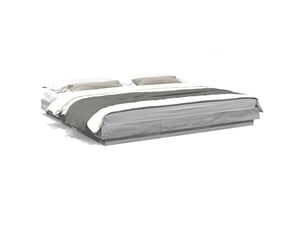 Lit 2 places 200x200 cm    coloris gris