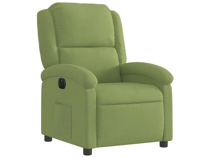 Fauteuil relax - fauteuil inclinable électrique vert clair velours - Conforama C