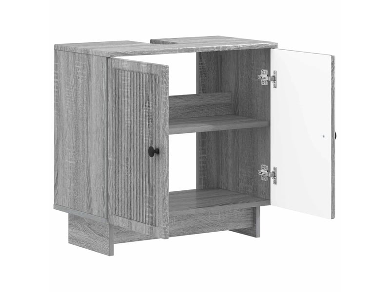  Meuble sous lavabo de salle de bain ede sonoma gris cf64881  - Conforama C