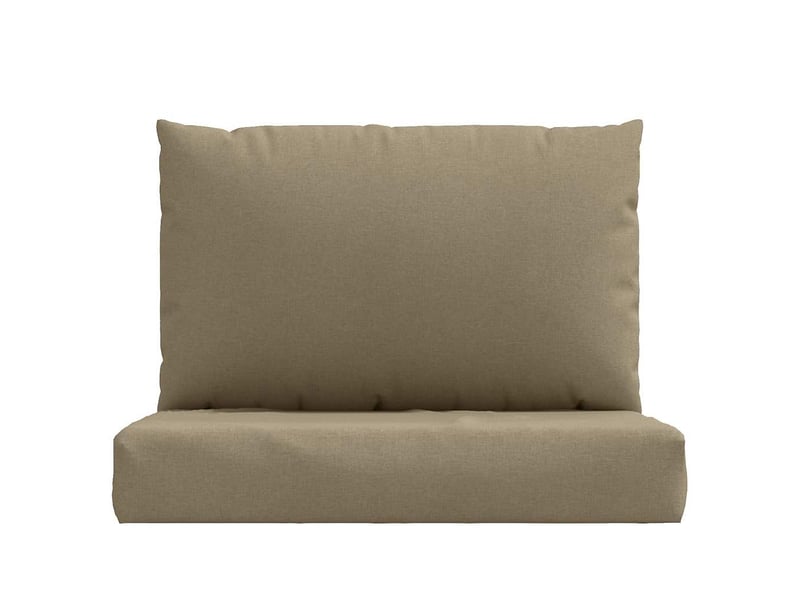  Lot de 2 coussins de palette, coussins de canapé taupe mélangé tissu cf59620  - Conforama D
