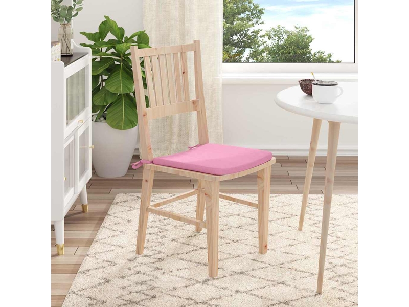 Lot de 4 coussins de siège, coussins décoratifs tissu rose 40 x 40 x 3 cm cf60025 - Conforama D